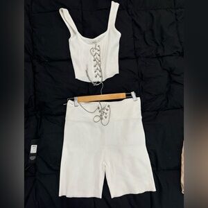 Sparkly white outfit